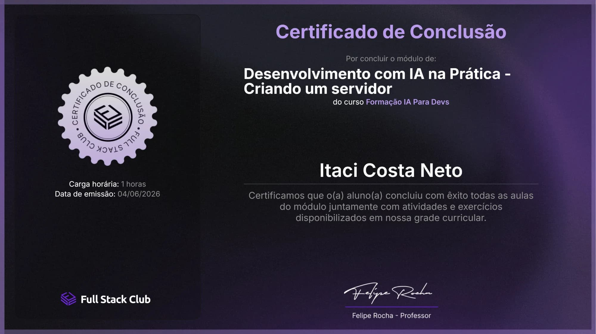 Desenvolvimento com IA na Prática - Criando um servidor certificate