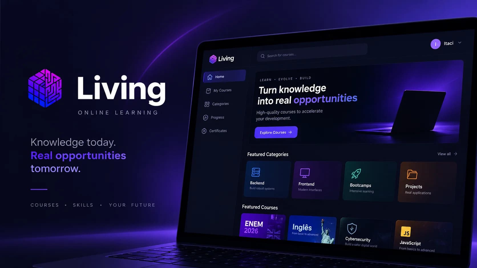 Living digital education platform